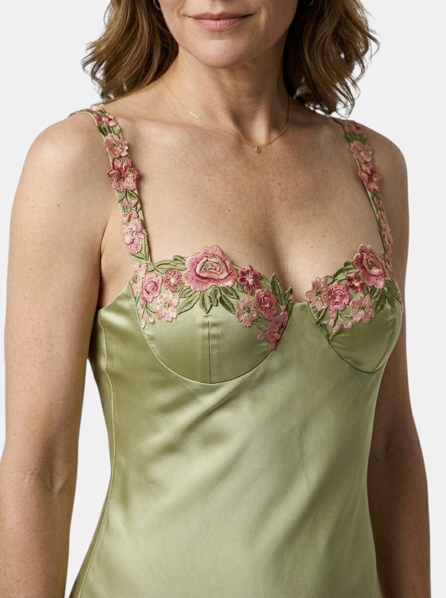 Jada Embroidered Flowing Gown