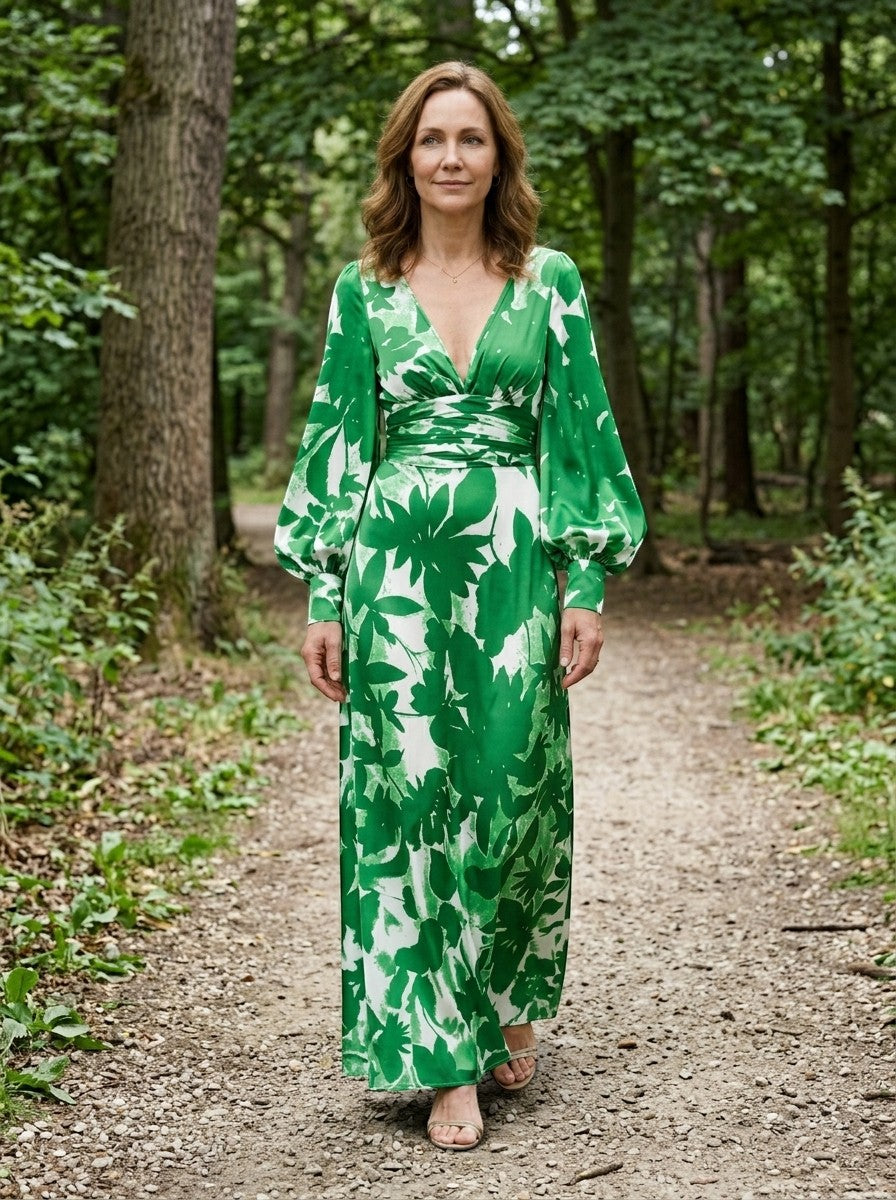 Fleur Flowing Fabric Maxi Dress