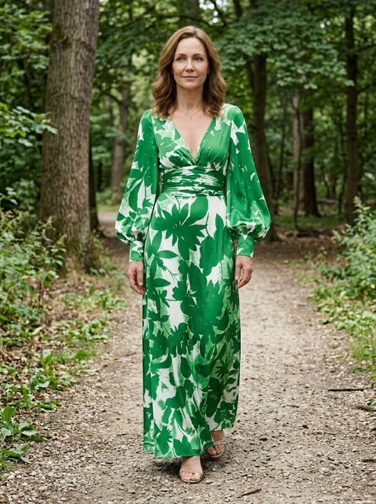 Fleur Flowing Fabric Maxi Dress
