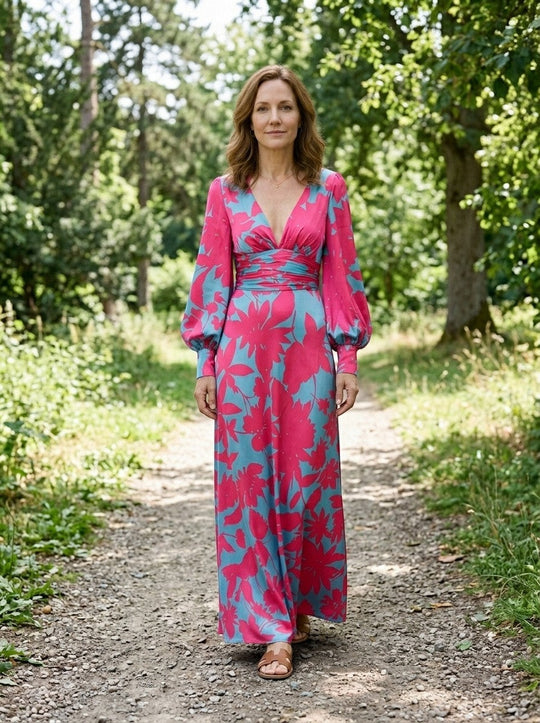 Fleur Flowing Fabric Maxi Dress