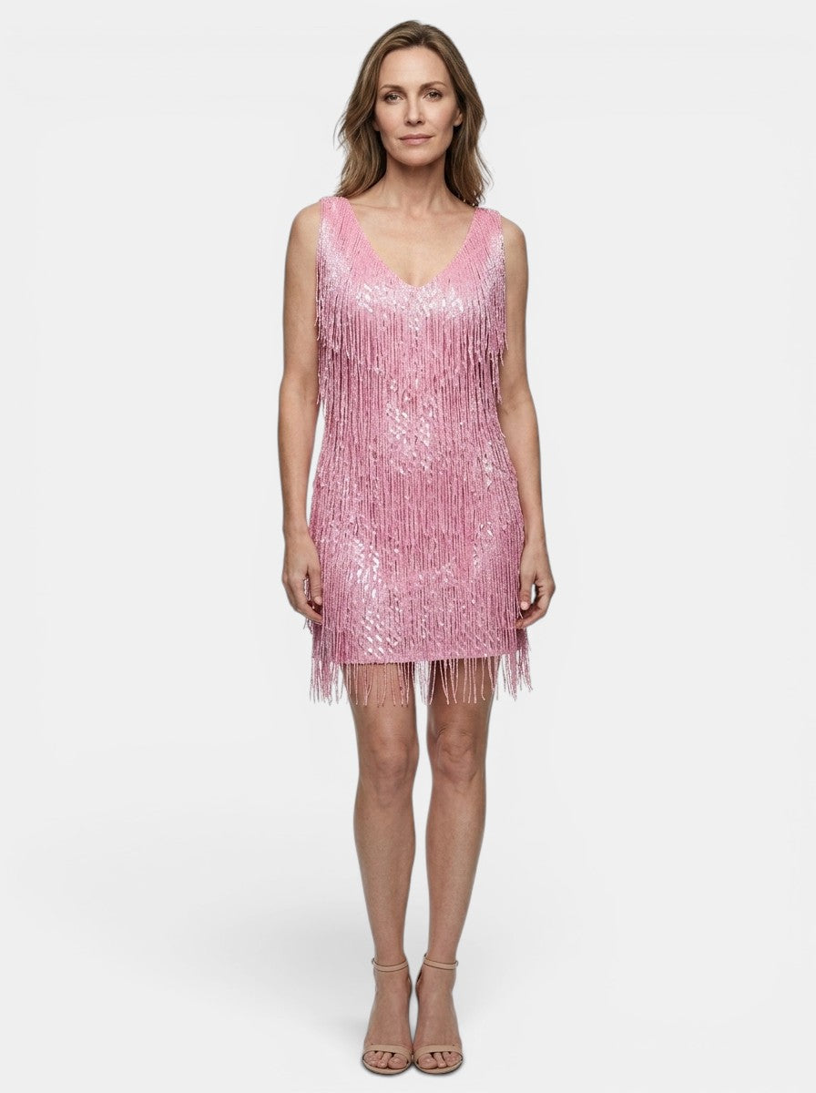 Iris V- Neck Cocktail Mini Dress