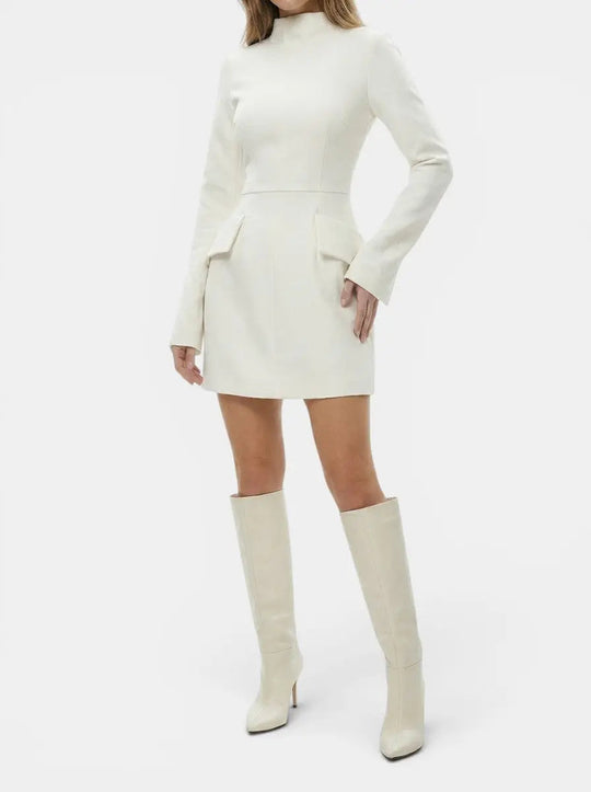 Rose Long Sleeve Cocktail Mini Dress