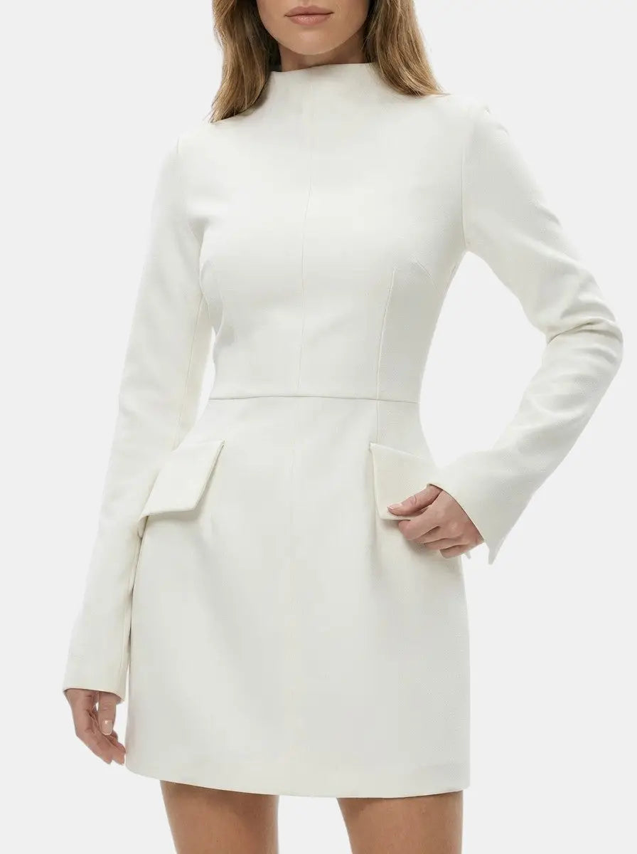 Rose Long Sleeve Cocktail Mini Dress