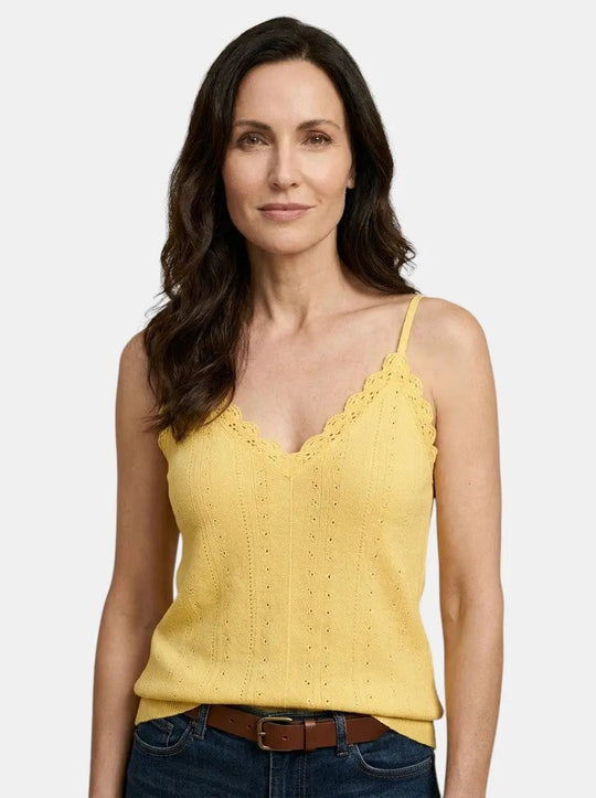 Nerissa Lightweight Lace Detail Tank Top