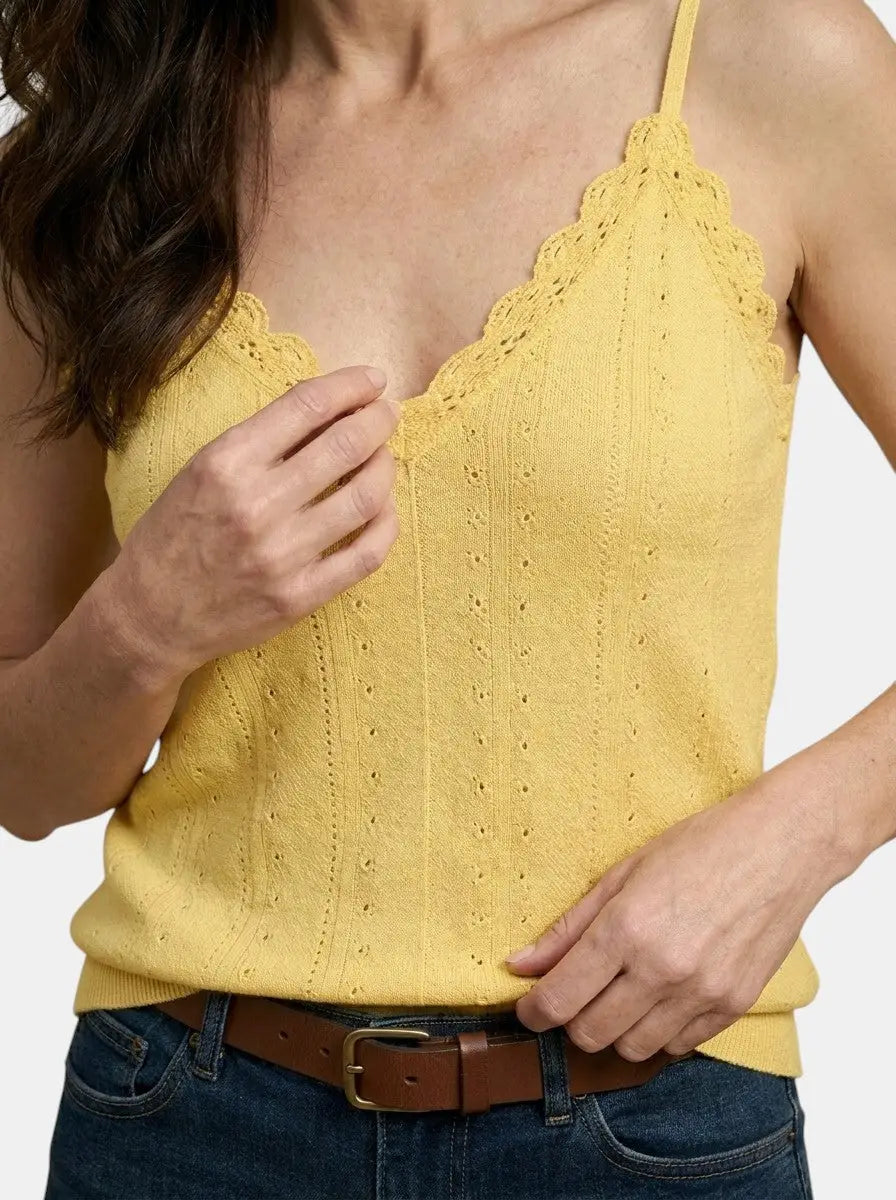 Nerissa Lightweight Lace Detail Tank Top