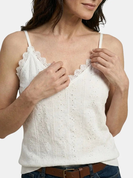 Nerissa Lightweight Lace Detail Tank Top