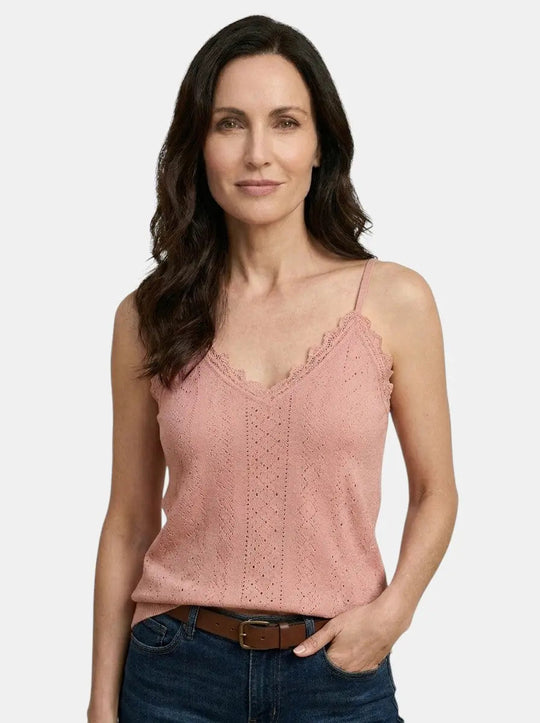 Nerissa Lightweight Lace Detail Tank Top