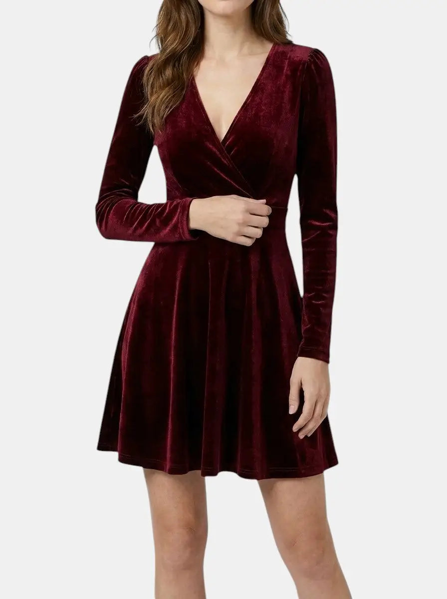 Anemoon Velvet Flare Dress
