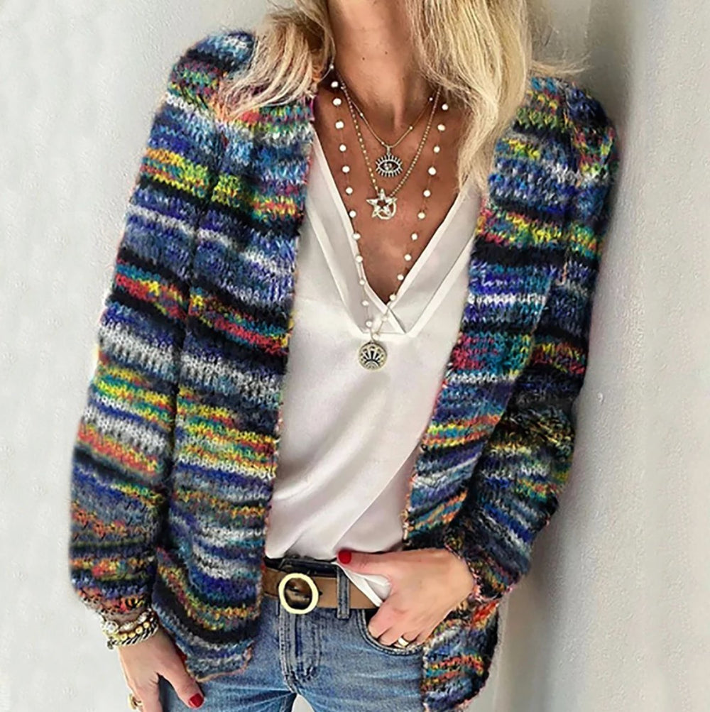 Valesca Cosy Multicolour Striped Cardigan