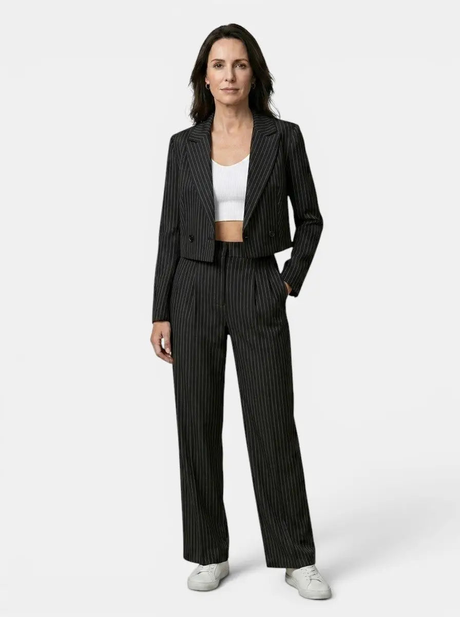 Lorina Tailored Pinstripe Two Piece Suit
