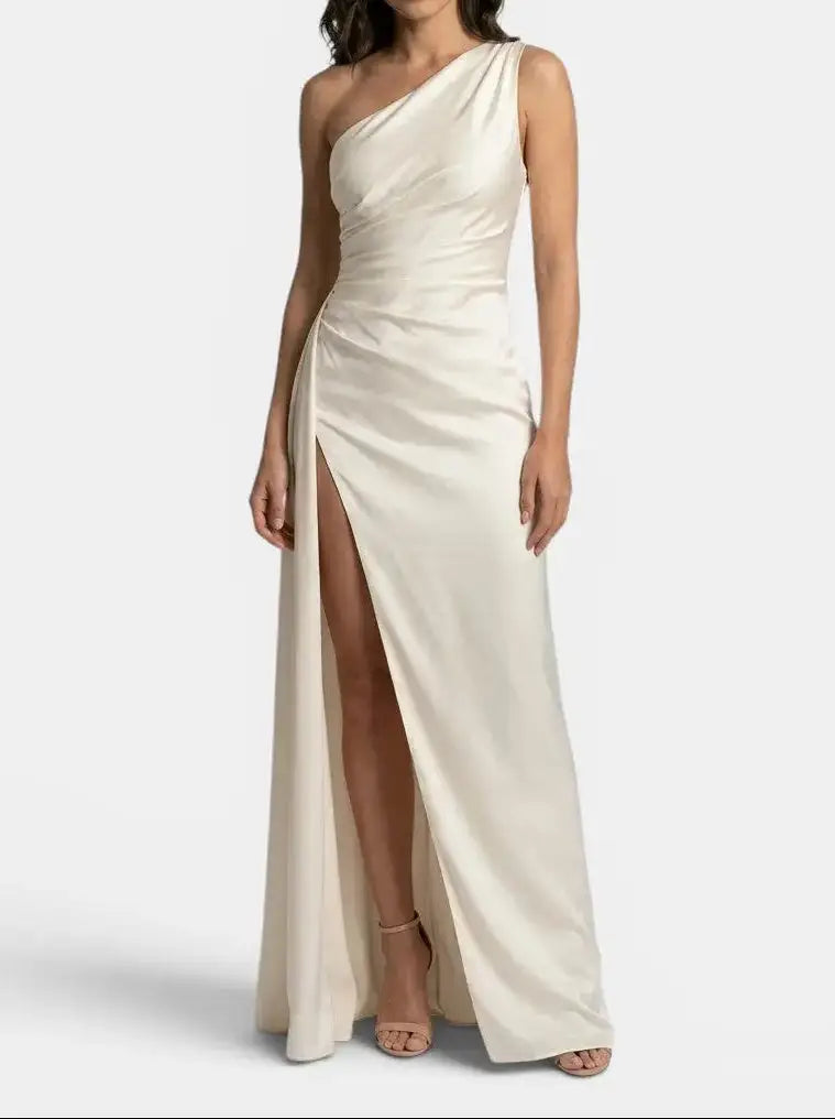 Azure Satin Look Gown