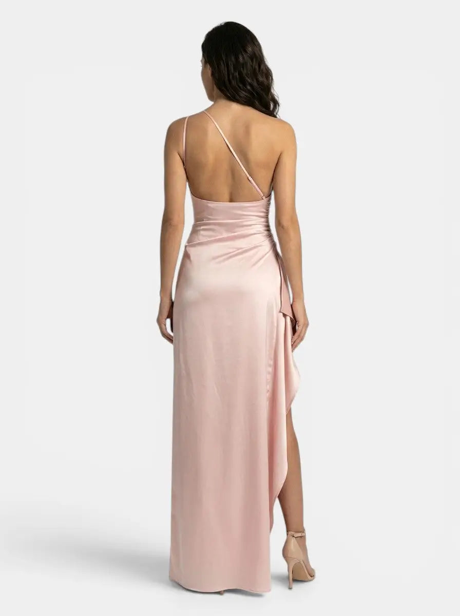 Azure Satin Look Gown
