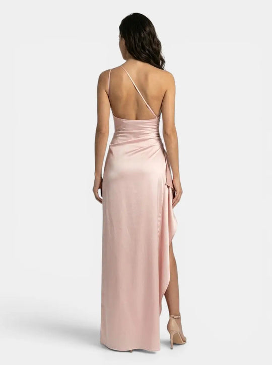 Azure Satin Look Gown