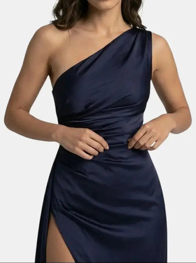 Azure Satin Look Gown