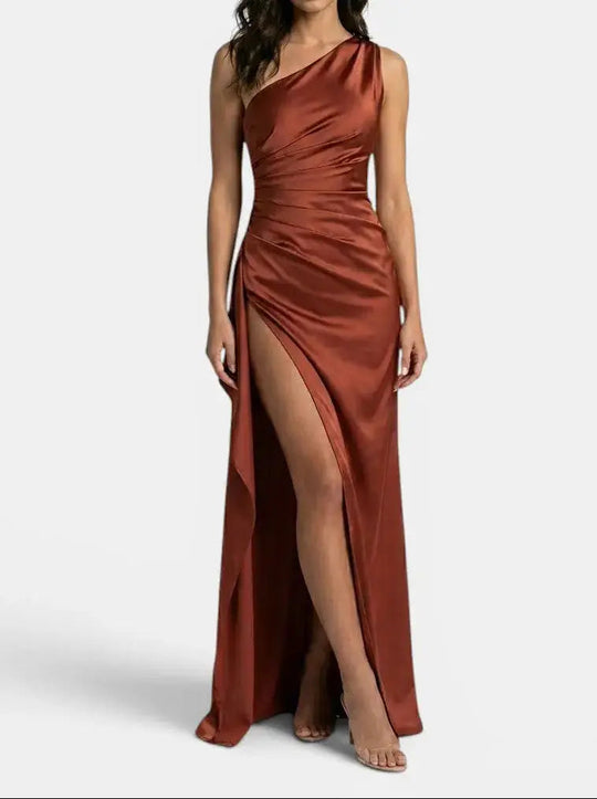 Azure Satin Look Gown