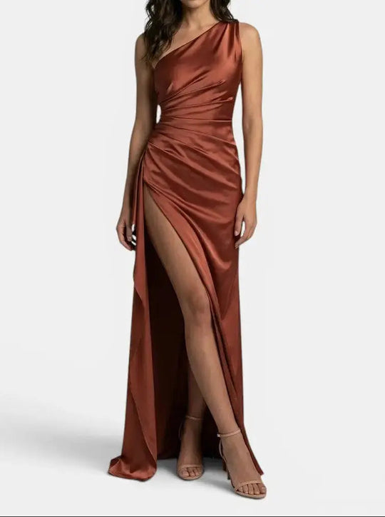 Azure Satin Look Gown
