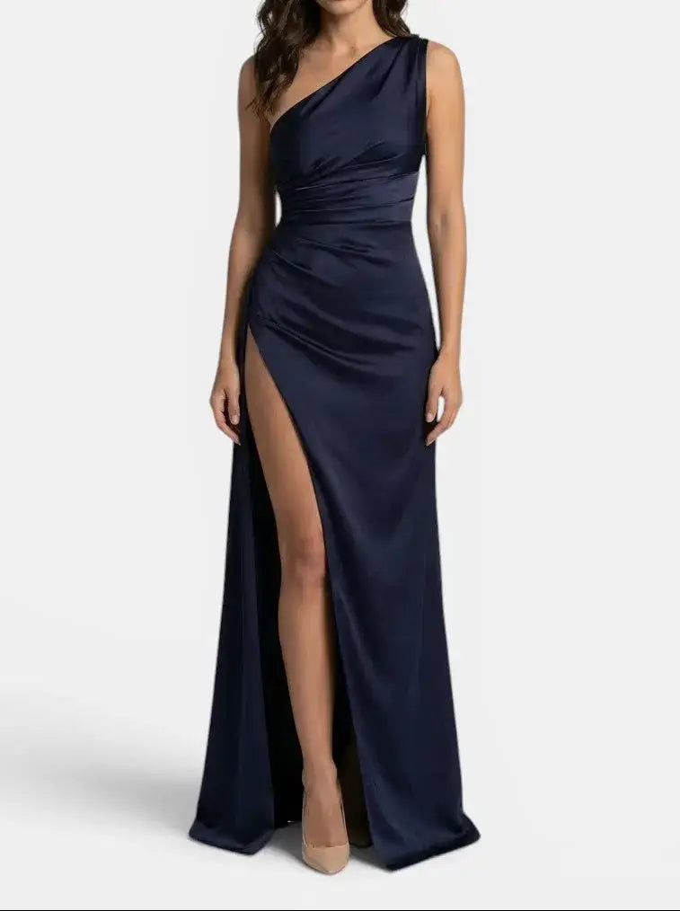 Azure Satin Look Gown