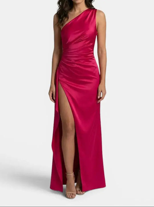 Azure Satin Look Gown