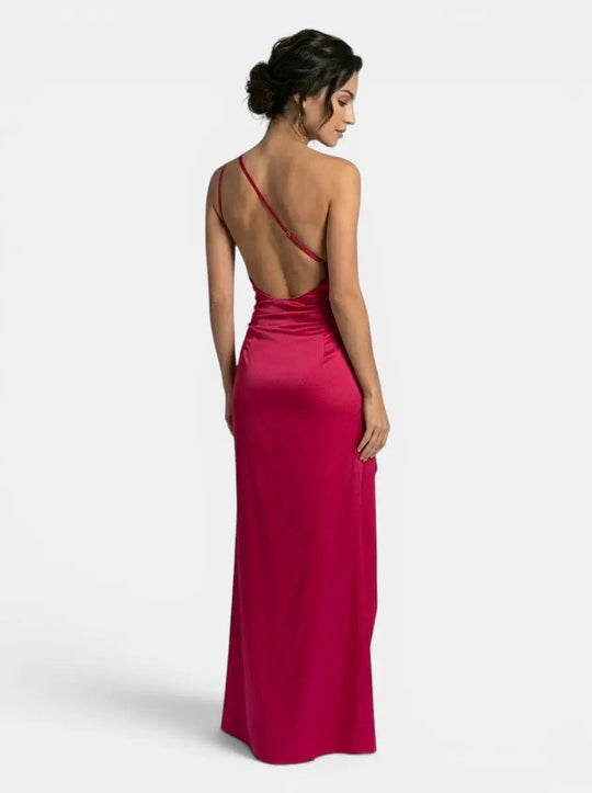 Azure Satin Look Gown