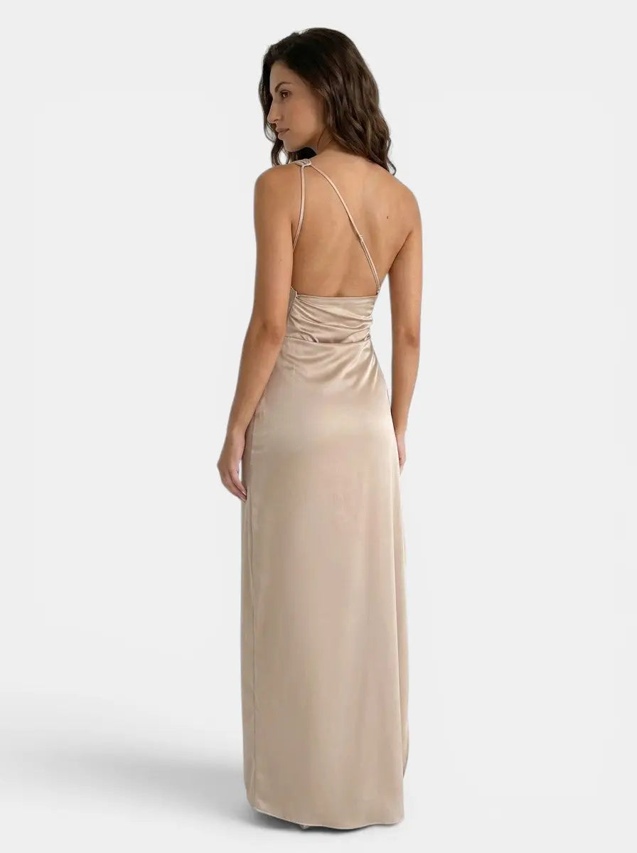 Azure Satin Look Gown