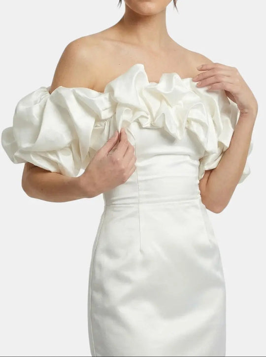 Lotus Off-Shoulder Mini Dress