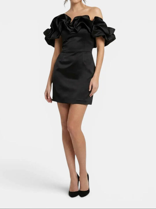 Lotus Off-Shoulder Mini Dress