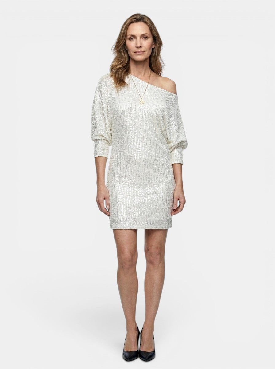 Peony Sequined Shimmering Mini Dress
