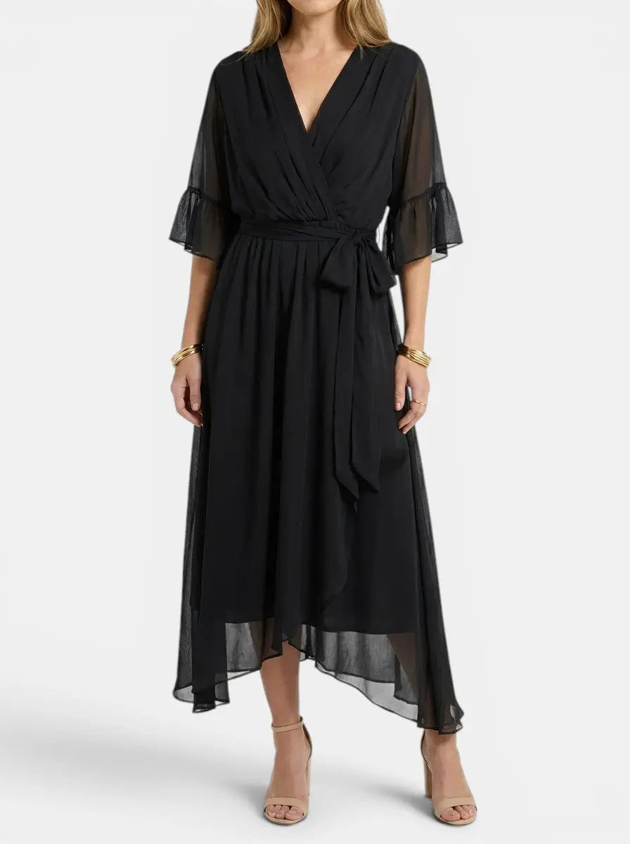 Fiorella Soft Fabric V-Neck Gown
