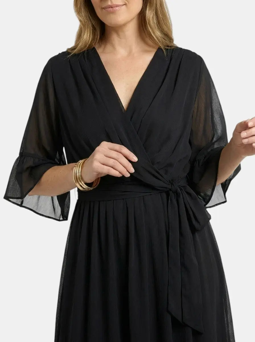 Fiorella Soft Fabric V-Neck Gown