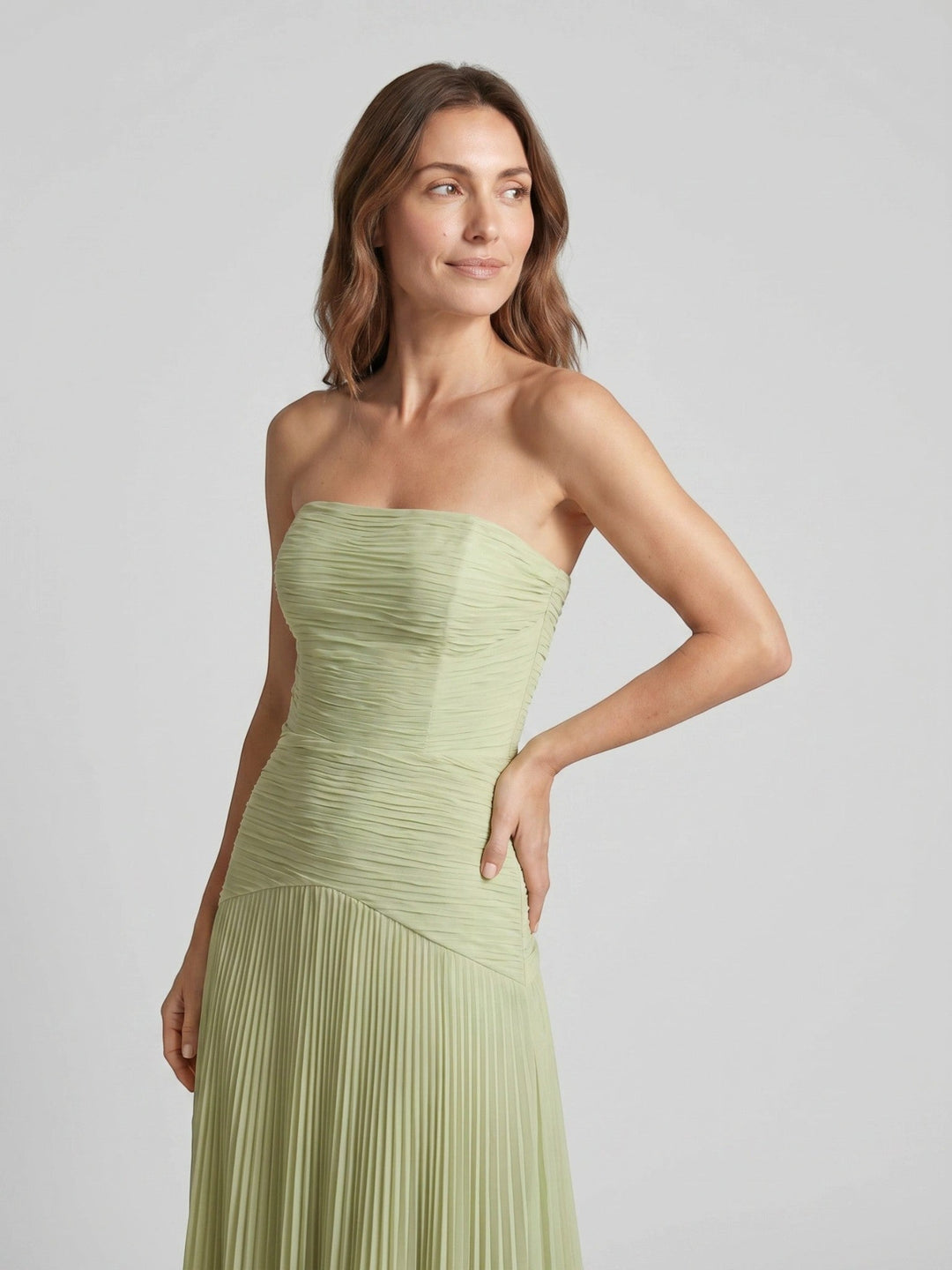 Jeany Soft Pleated Gown