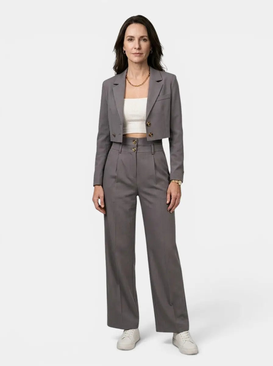 Aveli Tailored High Waist Suit Set