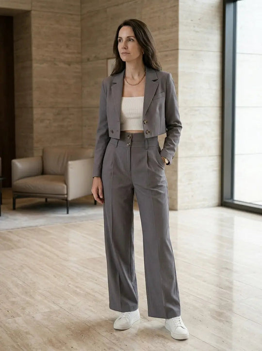 Aveli Tailored High Waist Suit Set