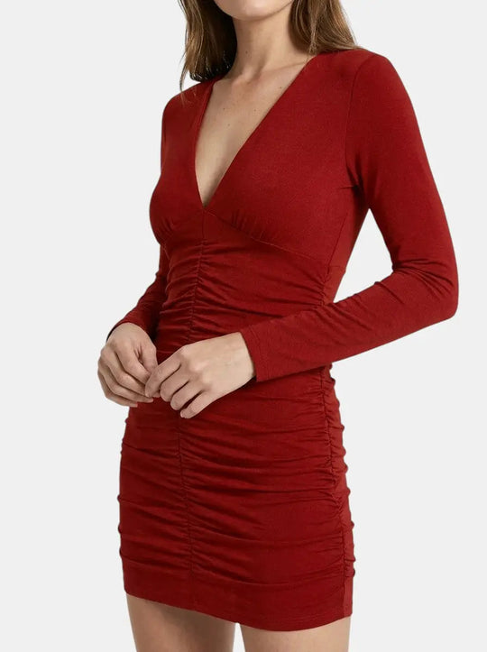 Tulip PU Leather Mini Dress